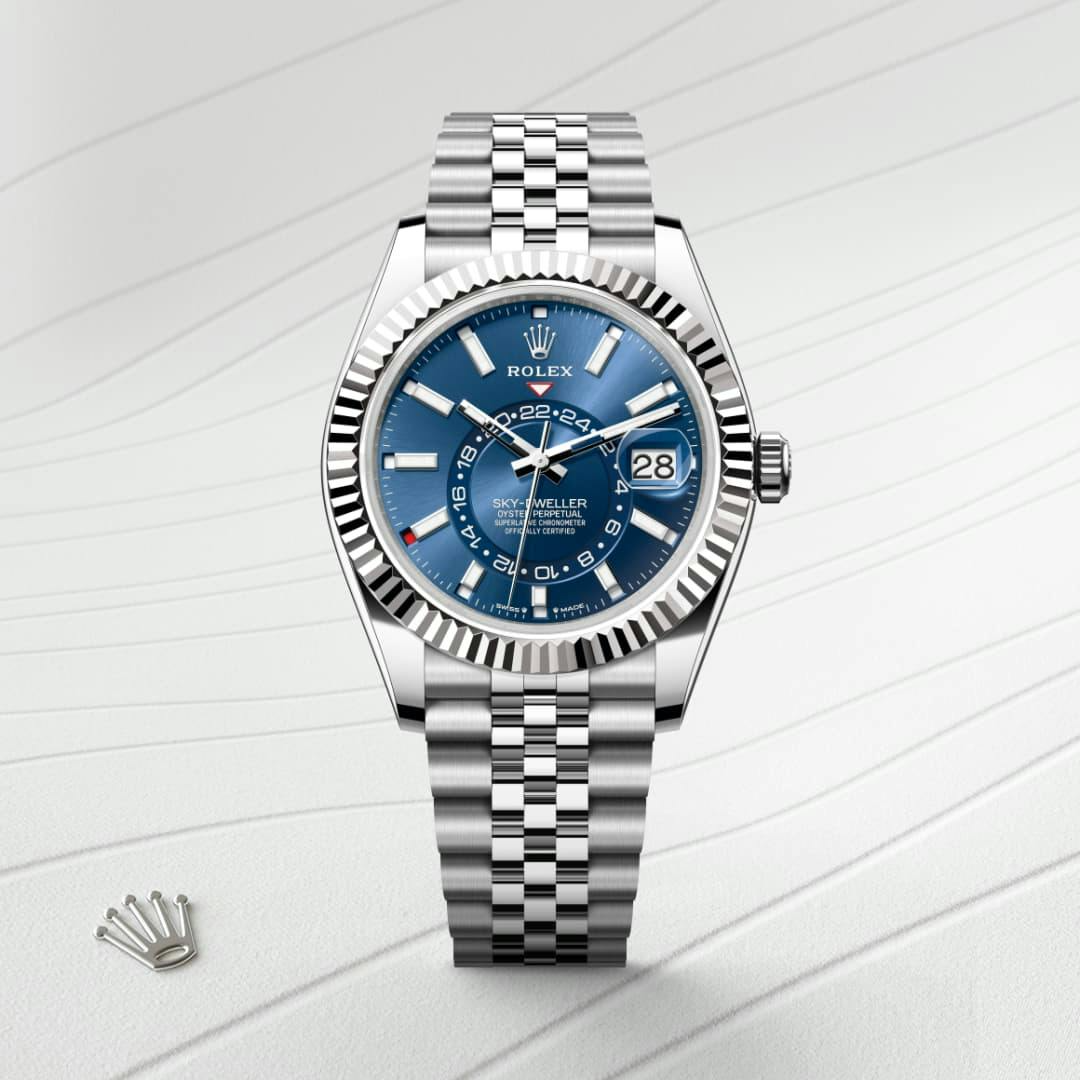 B- Rolex Sky-Dweller Stainless Steel, Blue Index Dial, 42 mm - Imagen 3