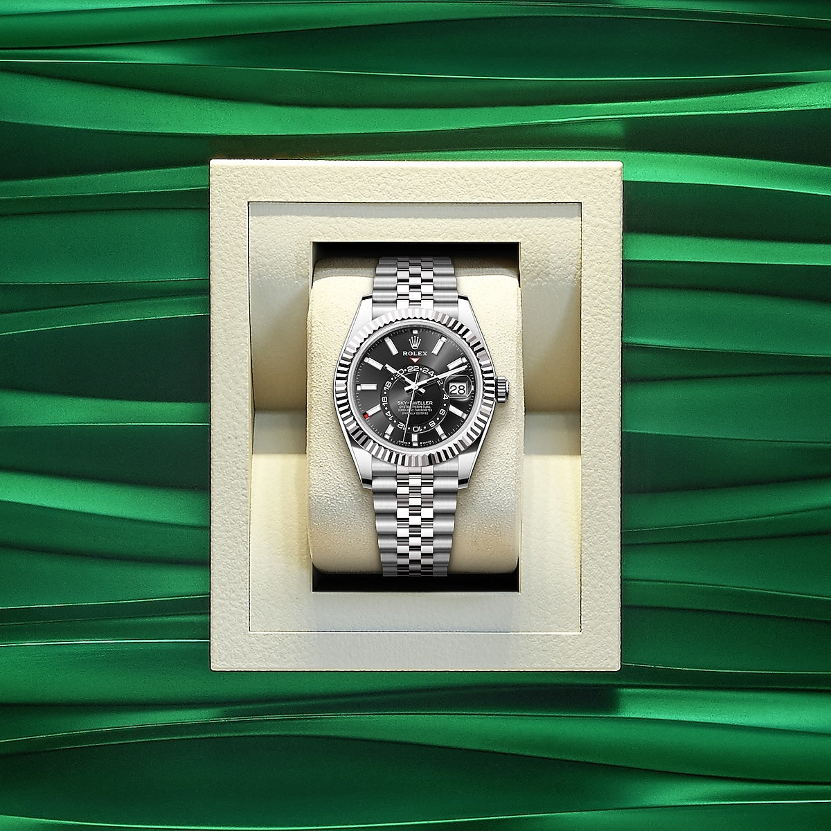 Rolex Sky-Dweller, 42mm, Oystersteel and 18k White Gold, Black, Jubilee - Image 5