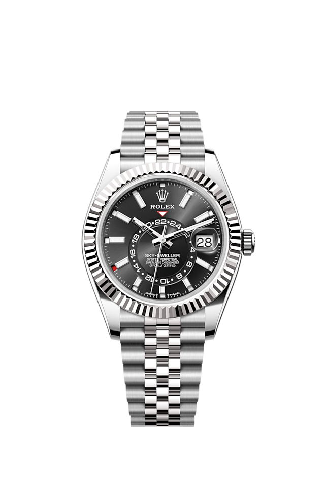 Rolex Sky-Dweller, 42mm, Oystersteel and 18k White Gold, Black, Jubilee