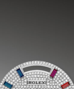 Alternative view of Rolex Day-Date 40 “Rainbow Diamond Pavé Dial” in White Gold