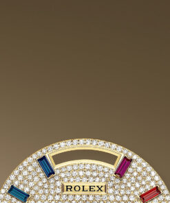 Alternative view of Rolex Day-Date 40 “Rainbow Paved Diamond Dial” in Yellow Gold
