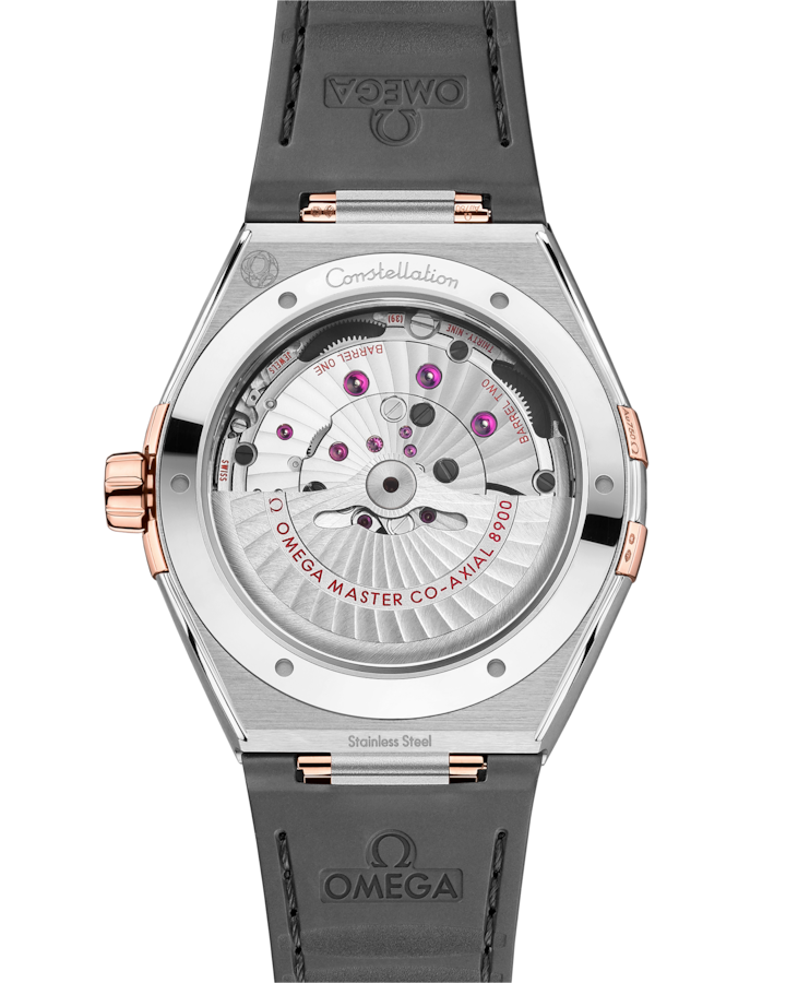 Constellation 41 mm, steel ‑ Sedna™ gold on leather strap - Image 2