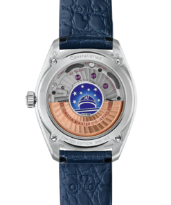 Alternative view of Constellation Globemaster 39 mm, platinum on leather strap