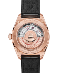 Alternative view of Constellation Globemaster 41 mm, Sedna™ gold on leather strap