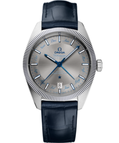 Constellation Globemaster 41 mm, steel on leather strap