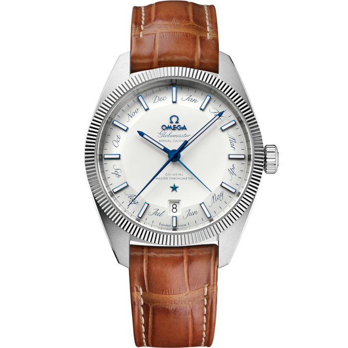 Constellation Globemaster 41 mm, steel on leather strap