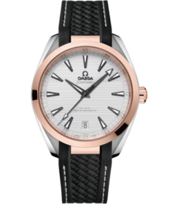 Seamaster Aqua Terra 150M 41 mm, steel ‑ Sedna™ gold on rubber strap