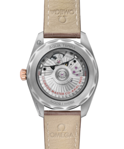 Vue alternative de Seamaster Aqua Terra 150M 38 mm, steel ‑ Sedna™ gold on leather strap