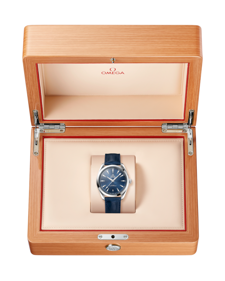 Seamaster Aqua Terra 150M 41 mm, steel on leather strap - Image 3