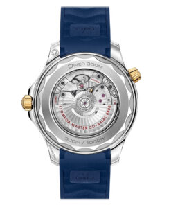 Alternative view of Seamaster Diver 300M 42 mm, steel ‑ yellow gold on rubber strap