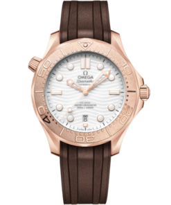 Seamaster Diver 300M 42 mm, Sedna™ gold on rubber strap