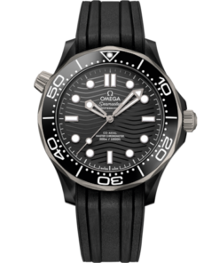 Seamaster Diver 300M 43.5 mm, black ceramic on rubber strap