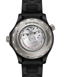 Alternative view of Seamaster Diver 300M 43.5 mm, black ceramic on rubber strap