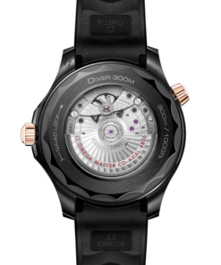 Alternative view of Seamaster Diver 300M 43.5 mm, black ceramic on rubber strap