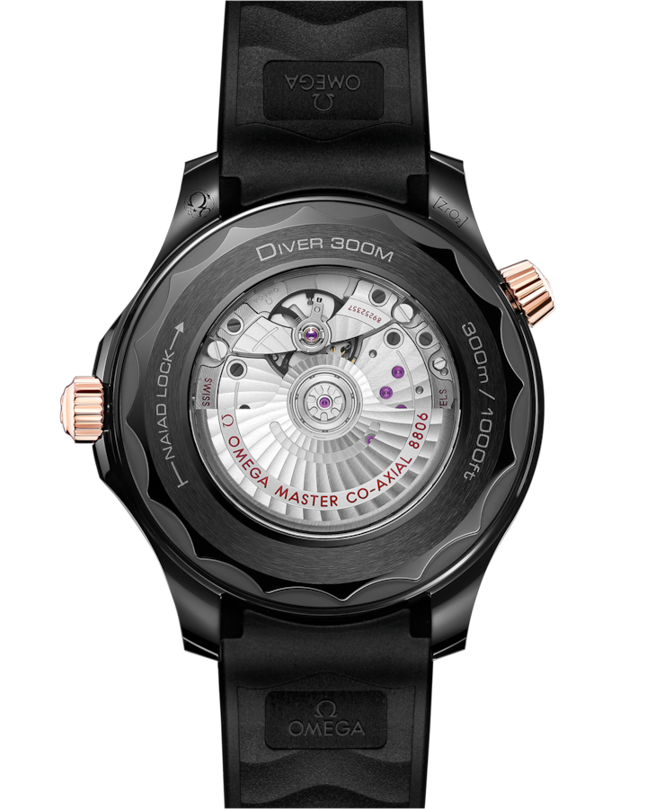Seamaster Diver 300M 43.5 mm, black ceramic on rubber strap - immagine 2