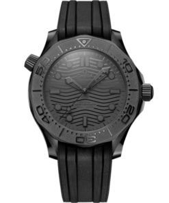 Seamaster Diver 300M 43.5 mm, black ceramic on rubber strap