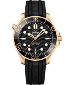 Seamaster Diver 300M 42 mm, Moonshine™ gold on rubber strap