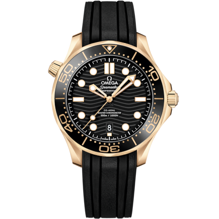 Seamaster Diver 300M 42 mm, Moonshine™ gold on rubber strap