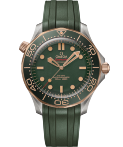 Seamaster Diver 300M 42 mm, titanium ‑ Bronze gold on rubber strap