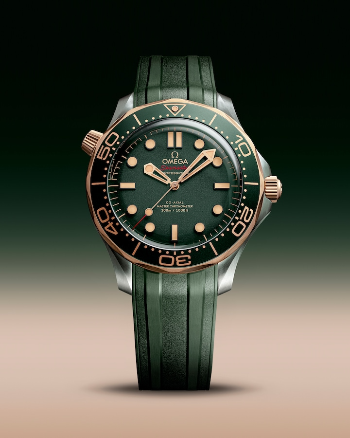 Seamaster Diver 300M 42 mm, titanium ‑ Bronze gold on rubber strap - Image 3