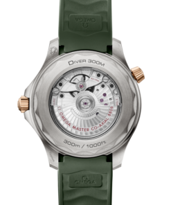 Alternative view of Seamaster Diver 300M 42 mm, titanium ‑ Bronze gold on rubber strap