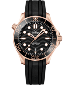 Seamaster Diver 300M 42 mm, Sedna™ gold on rubber strap