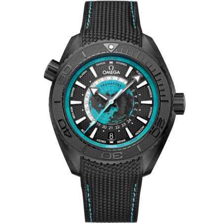 Seamaster Planet Ocean 600M 45.5 mm, black ceramic on rubber strap