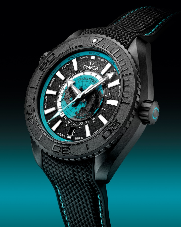 Seamaster Planet Ocean 600M 45.5 mm, black ceramic on rubber strap - Image 4