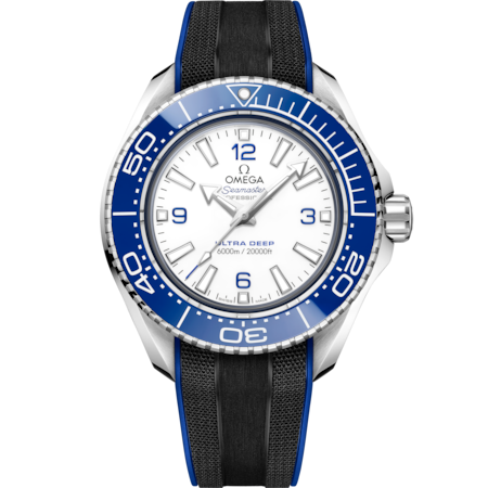 Seamaster Planet Ocean 6000M 45.5 mm, O‑MEGASTEEL on rubber strap