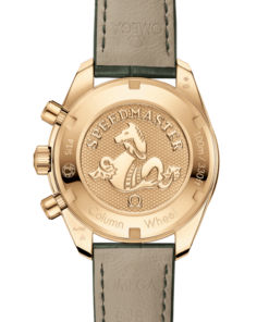 Alternative view of Speedmaster 38 38 mm, yellow gold on leather strap