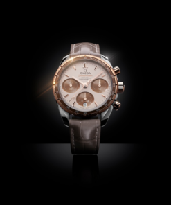 Alternative view of Speedmaster 38 38 mm, steel ‑ Sedna™ gold on leather strap