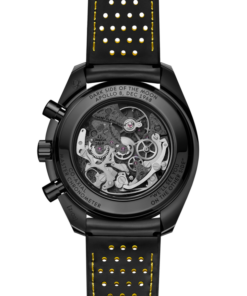 Alternative view of Speedmaster Dark Side of the Moon 44.25 mm, black ceramic on rubber strap