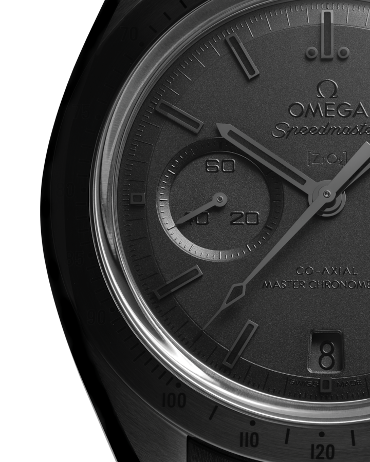 Speedmaster Dark Side of the Moon 44.25 mm, black ceramic on rubber strap - Image 3