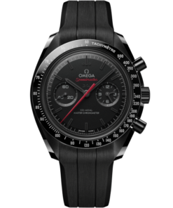 Speedmaster Dark Side of the Moon 44.25 mm, black ceramic on rubber strap