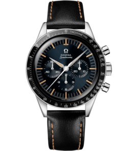 Speedmaster First OMEGA in Space 39.7 mm, steel on leather strap