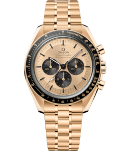 A- Speedmaster Moonwatch Professional 42 mm, Moonshine™ gold on Moonshine™ gold