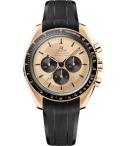Speedmaster Moonwatch Professional 42 mm, Moonshine™ gold on rubber strap