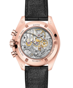 Alternative view of Speedmaster Moonwatch Professional 42 mm, Sedna™ gold on leather strap