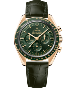 Speedmaster Moonwatch Professional 42 mm, Moonshine™ gold on leather strap