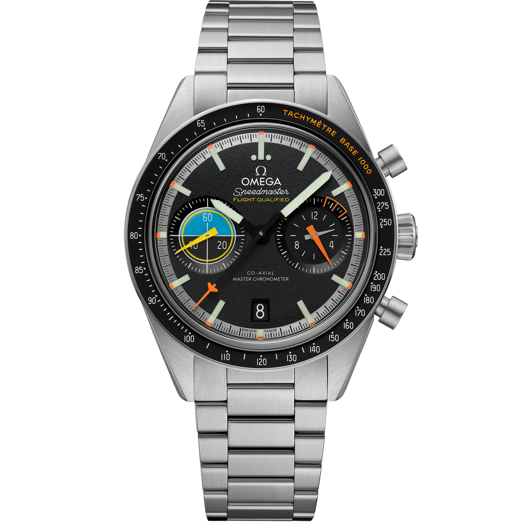 Speedmaster Pilot 40.85 mm, steel on steel
