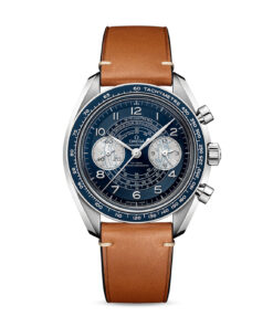 Speedmaster Chronoscope 43 mm, steel on leather strap