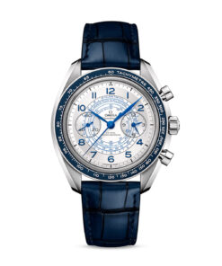 Speedmaster Chronoscope 43 mm, steel on leather strap