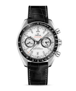 Speedmaster Racing 44.25 mm, steel on leather strap