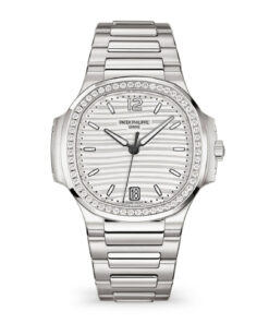 Nautilus Ladies Automatic Watch, Stainless Steel and Diamonds, 35,2mm