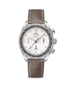 Speedmaster 38 38 mm, steel on leather strap