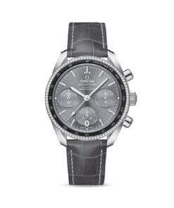 Speedmaster 38 38 mm, steel on leather strap