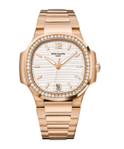 Nautilus Ladies Automatic Watch, 18k Rose Gold and Diamonds, 35,2mm
