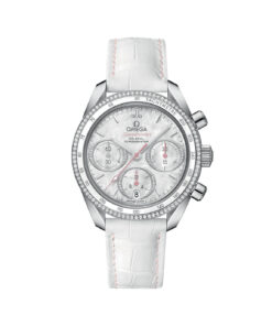 Speedmaster 38 38 mm, steel on leather strap