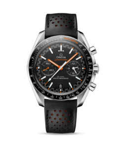 Speedmaster Racing 44.25 mm, steel on leather strap