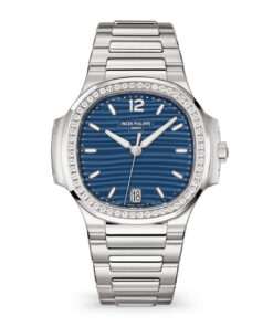 Nautilus Ladies Automatic Watch, Stainless Steel and Diamonds, 35,2mm